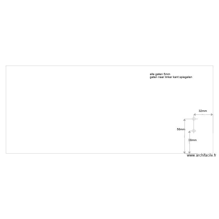 frontje 147mm hoog. Plan de 0 pièce et 0 m2