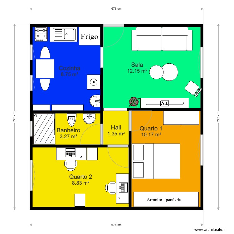 Appartement Brotas. Plan de 0 pièce et 0 m2