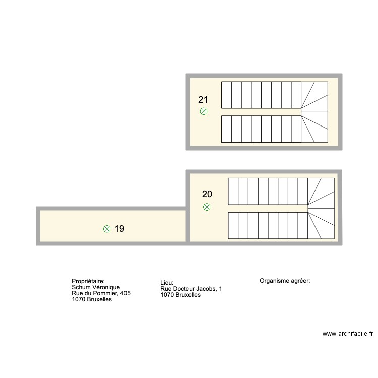 Cage escalier Docteur Jacobs. Plan de 0 pièce et 0 m2