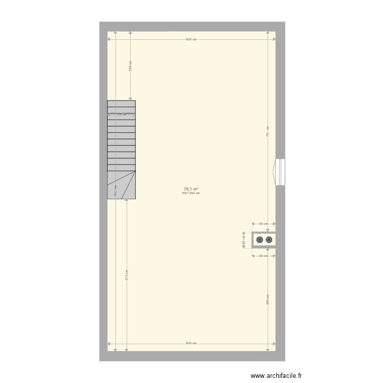 Dutoit Bottens 2. Plan de 2 pièces et 76 m2