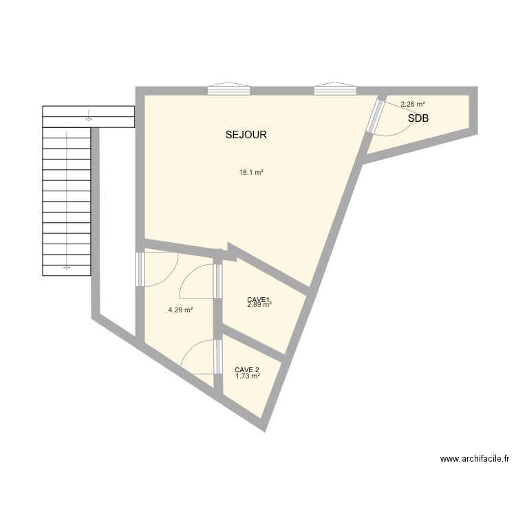 ApptPortaletRdc2. Plan de 0 pièce et 0 m2