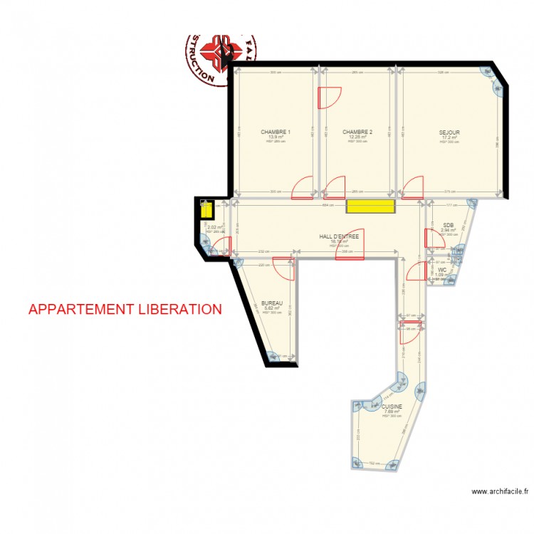 3PCS LIBERATION. Plan de 0 pièce et 0 m2