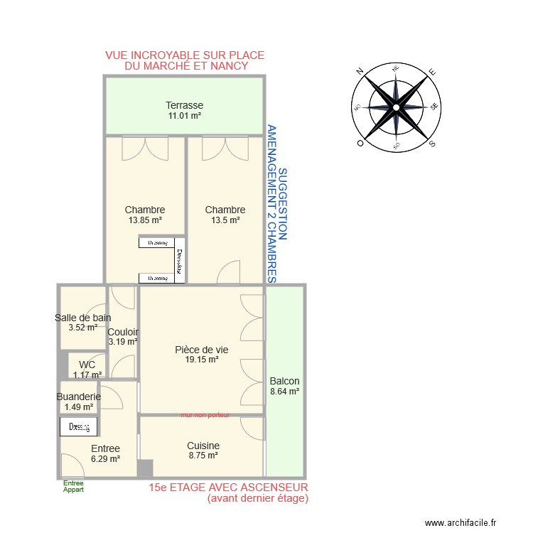 COL et MARTIN. Plan de 0 pièce et 0 m2