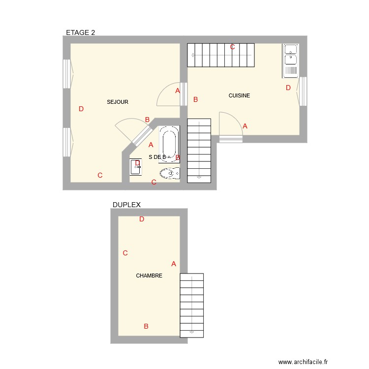 TISAMI ESC 1 DEUXIEME. Plan de 0 pièce et 0 m2