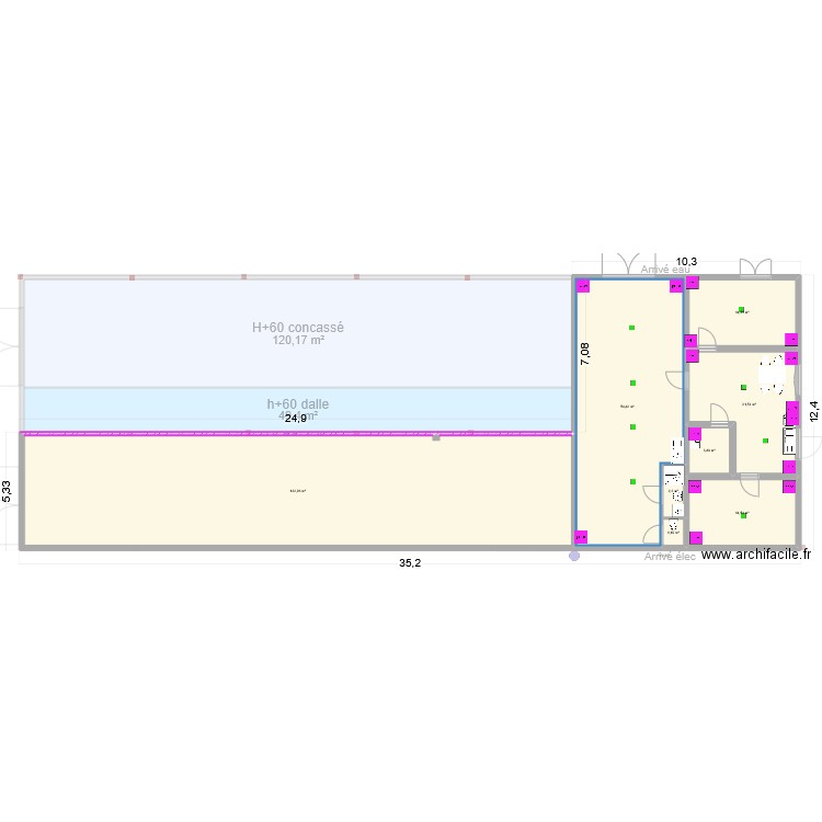 plan avec emplacement résaux. Plan de 0 pièce et 0 m2