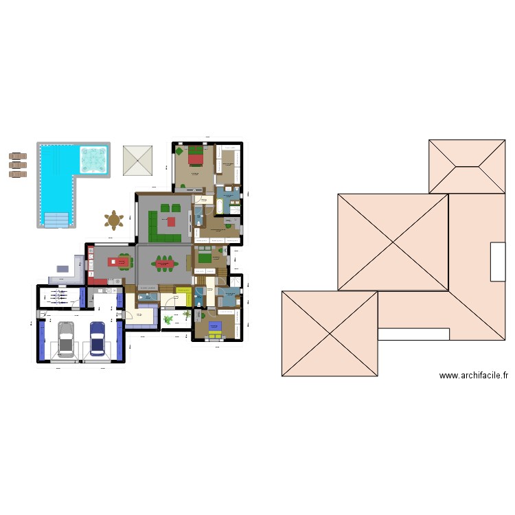 333. Plan de 17 pièces et 198 m2