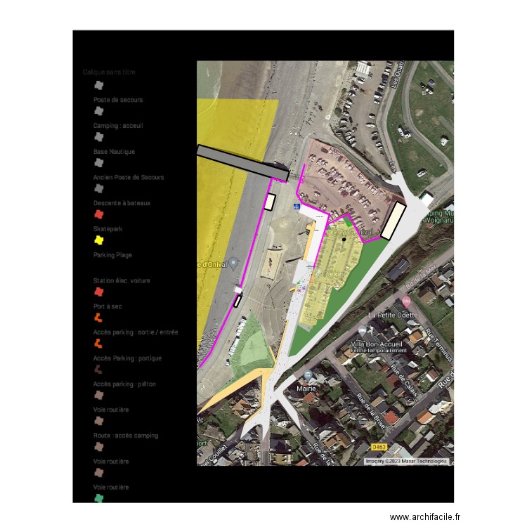 Triathlon Ault 2023 : Equipements parc de transition - vs3. Plan de 6 pièces et 937 m2