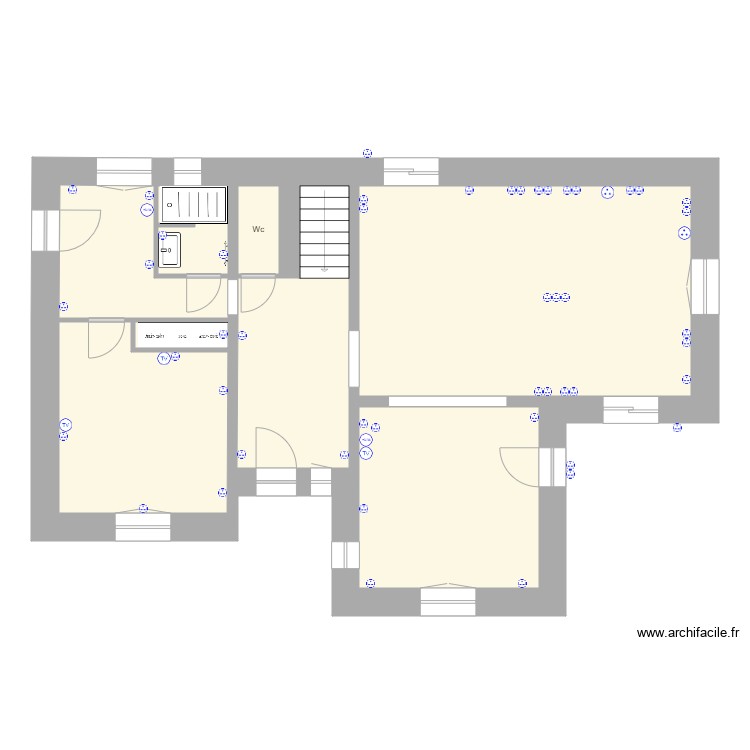 Maison M&eacute;thamis Rez et 1er Didier salon 08022021 PRISE. Plan de 0 pièce et 0 m2