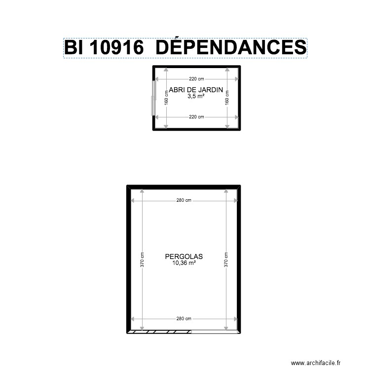 BI 10916. Plan de 0 pièce et 0 m2
