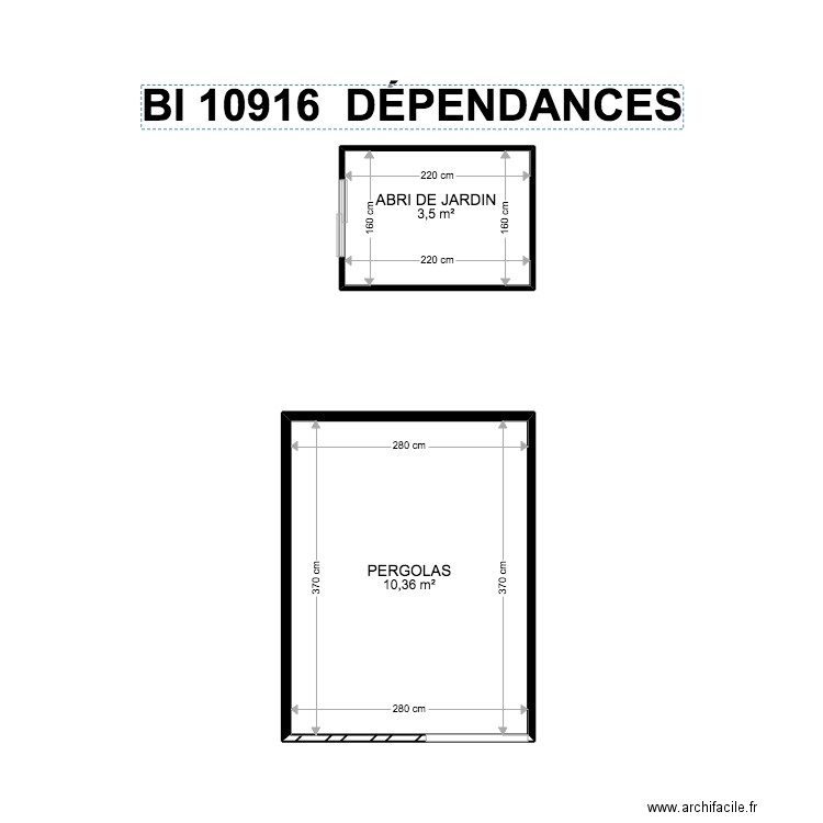 BI 10916. Plan de 24 pièces et 210 m2