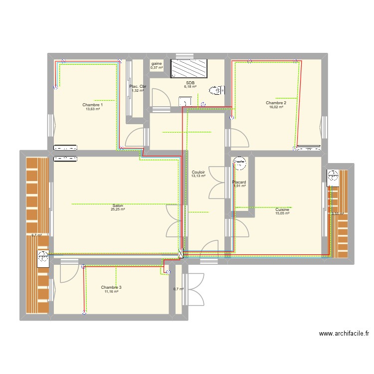 BIANCAMARIAv3. Plan de 13 pièces et 115 m2