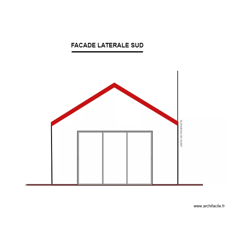  VRY FACADE LATERALE EP. Plan de 