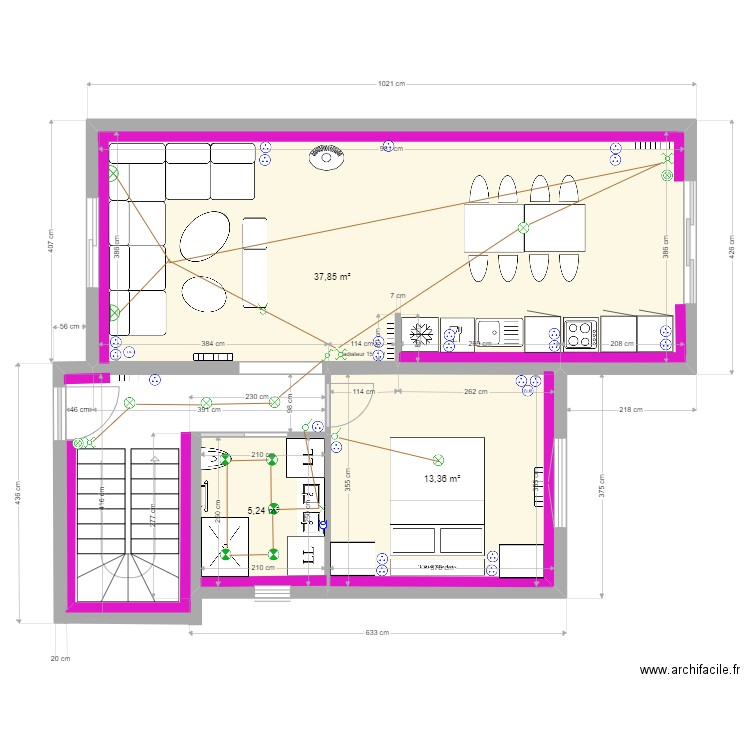 LEROUX LA BAULE PLAN ELECTRIQUE RDC. Plan de 0 pièce et 0 m2