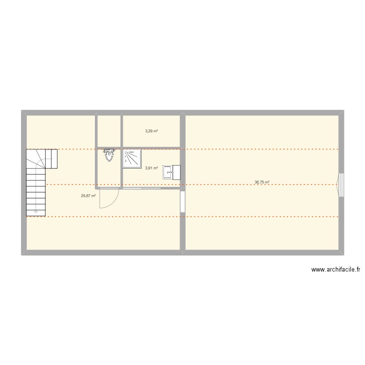 ESNOU. Plan de 5 pièces et 73 m2