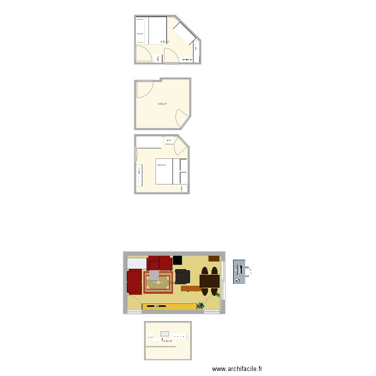 salon. Plan de 0 pièce et 0 m2