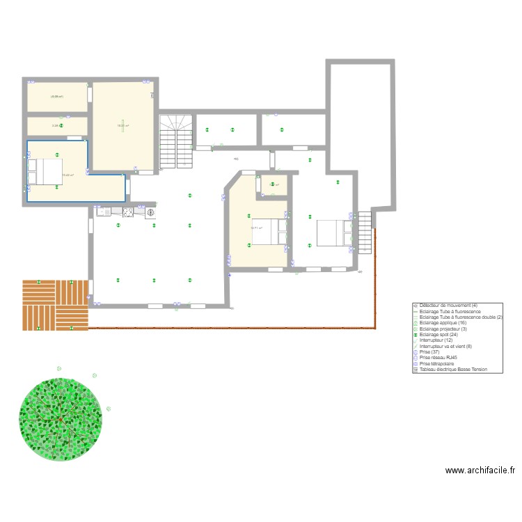 Chalet B Jardin. Plan de 0 pièce et 0 m2