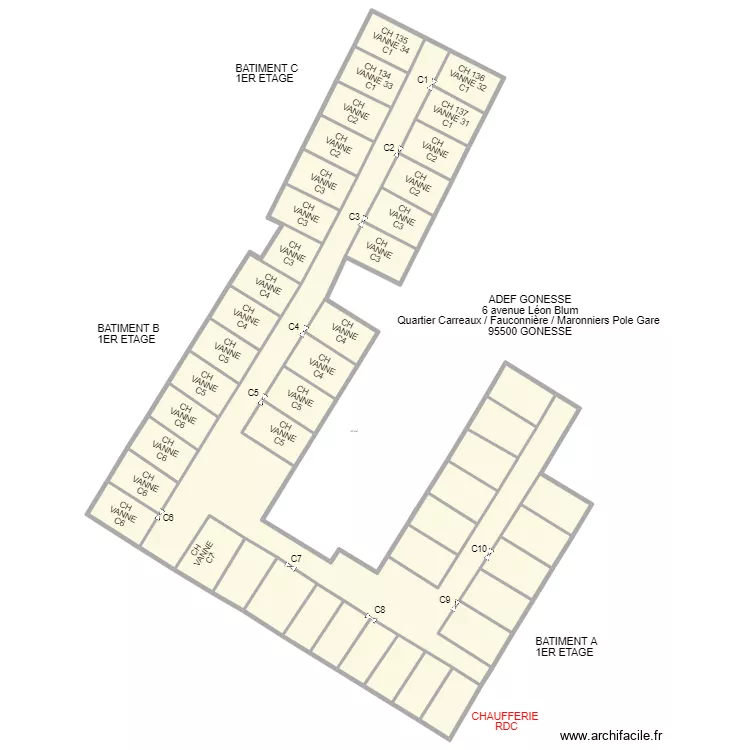 ADEF GONESSE. Plan de 