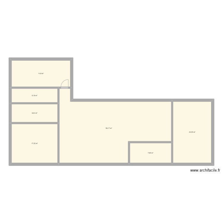 maison lI. Plan de 7 pièces et 135 m2