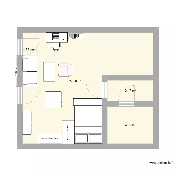 studio. Plan de 