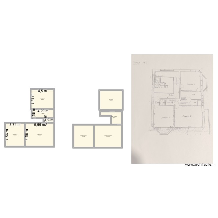 1er etage. Plan de 0 pièce et 0 m2