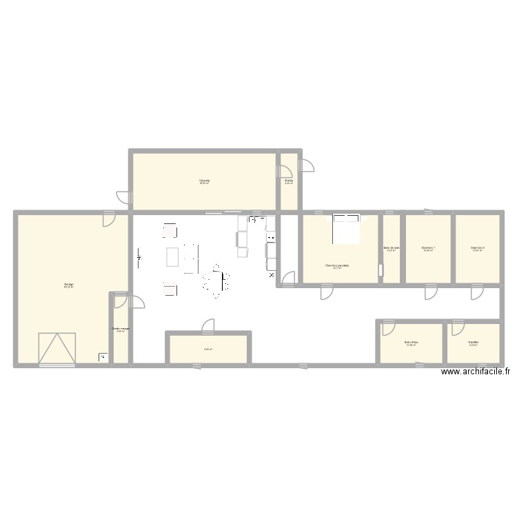 Maison éco. Plan de 11 pièces et 195 m2