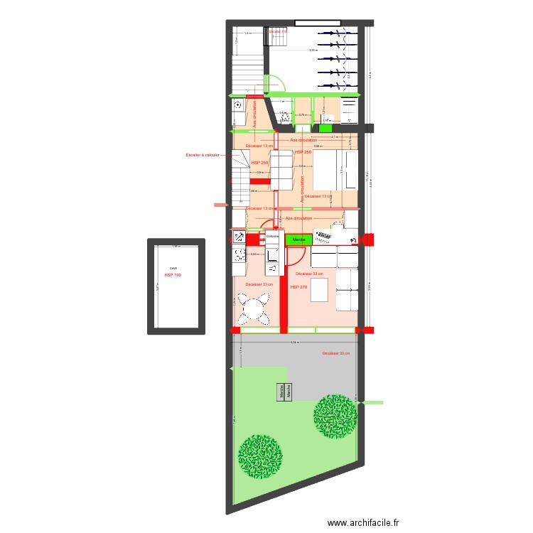 Mélèzes 82 Rez Jardin Def Studio. Plan de 15 pièces et 106 m2