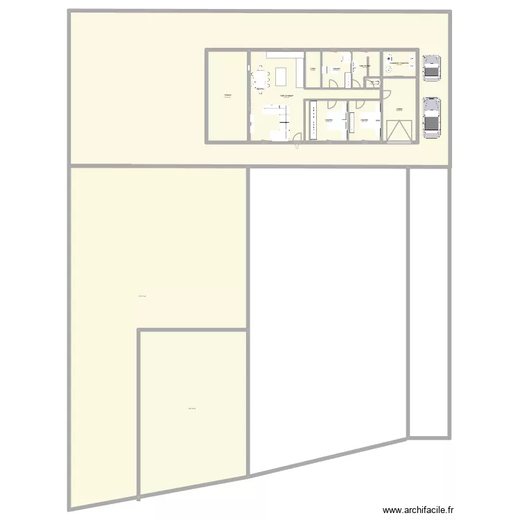 Cessey. Plan de 13  et 1233 m²
