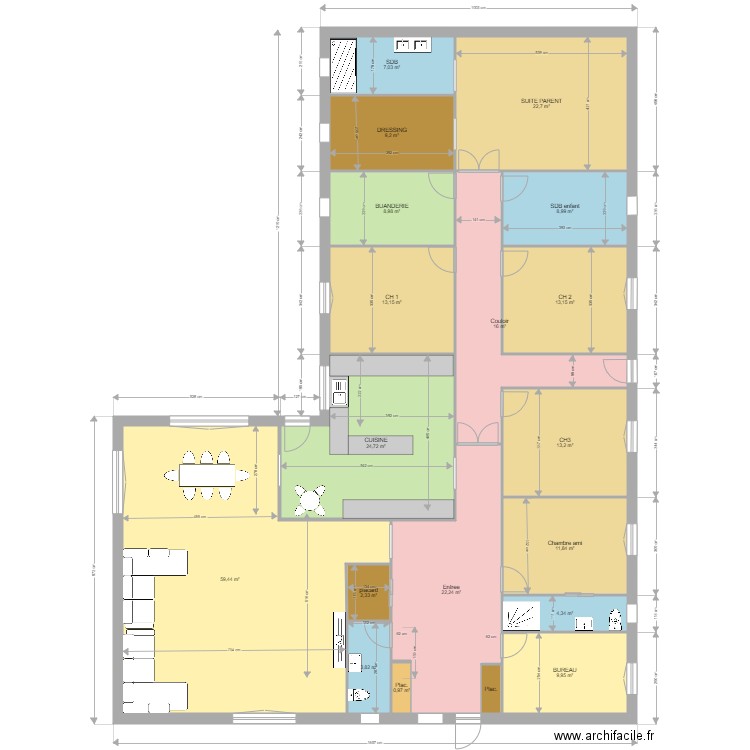 Propo feryal 2021 2. Plan de 19 pièces et 253 m2