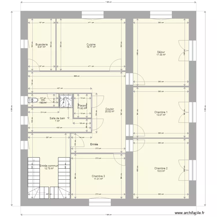 Appart 2eme &eacute;tage. Plan de 
