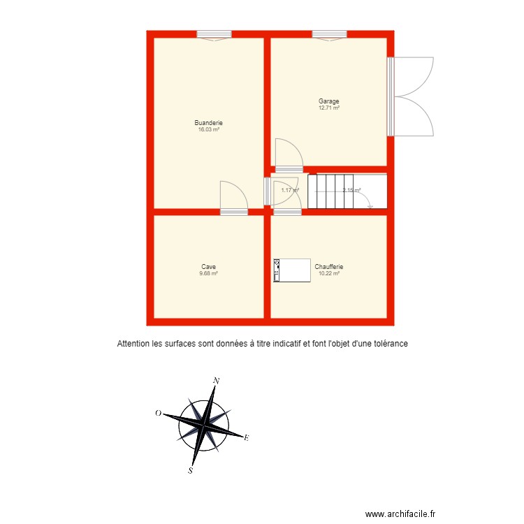 BI 4413 sous sol non côté. Plan de 0 pièce et 0 m2