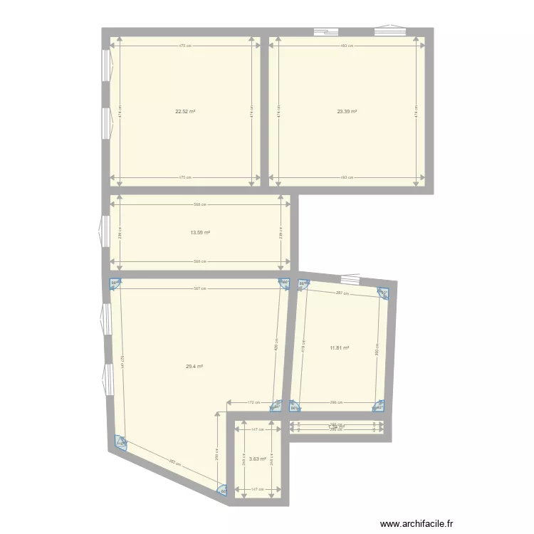 appart 1er &eacute;tage. Plan de 