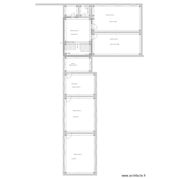 ecole ETAGE 1. Plan de 0 pièce et 0 m2