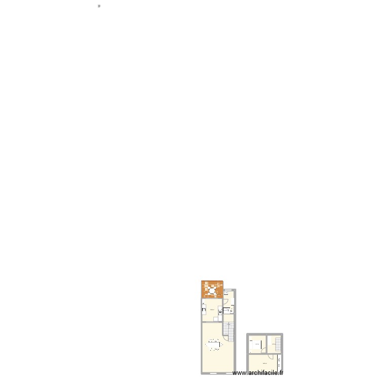 jui. Plan de 7 pièces et 98 m2