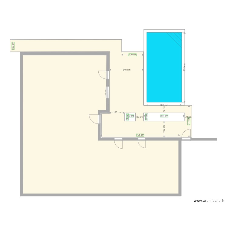 Terasse piscine 170221 2ème version. Plan de 0 pièce et 0 m2