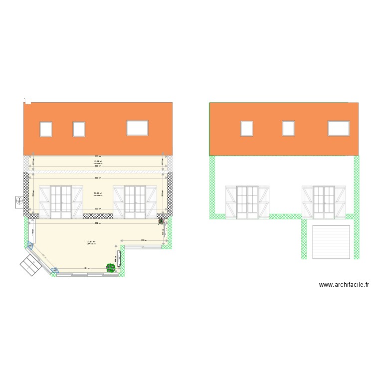 Plan TERRASSE vue de face. Plan de 0 pièce et 0 m2