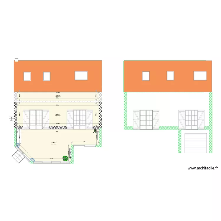 Plan TERRASSE vue de face. Plan de Plan TERRASSE vue de face. Plan de