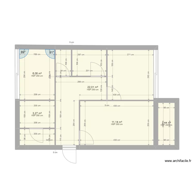 Appart Fanny. Plan de 