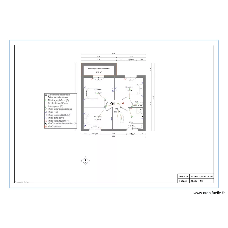 LORSOM ETAGE. Plan de 