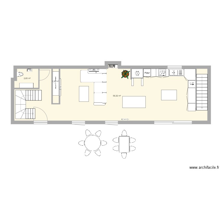 rdc auberge. Plan de 0 pièce et 0 m2