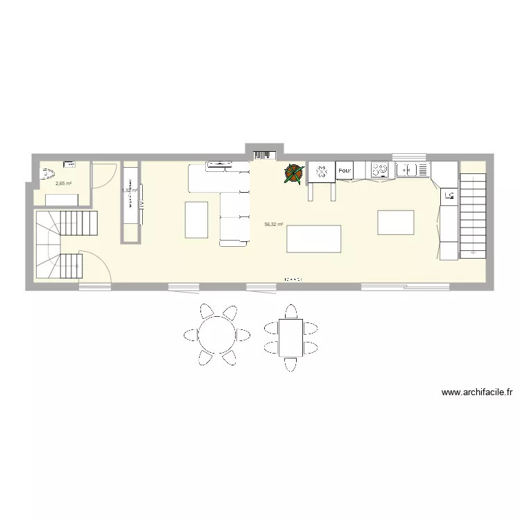 rdc auberge. Plan de 
