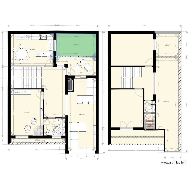 a construire R plus 1. Plan de 0 pièce et 0 m2