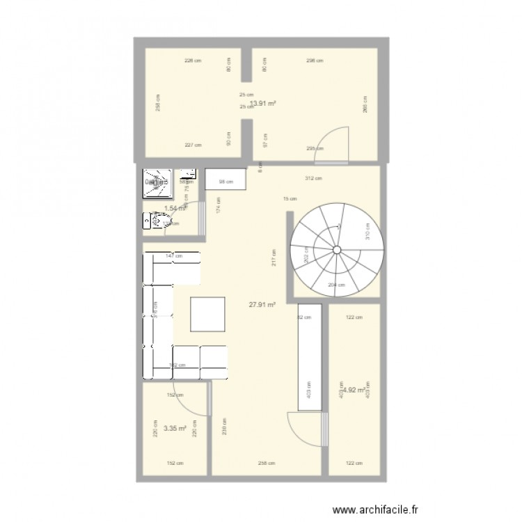 sous sol. Plan de 0 pièce et 0 m2
