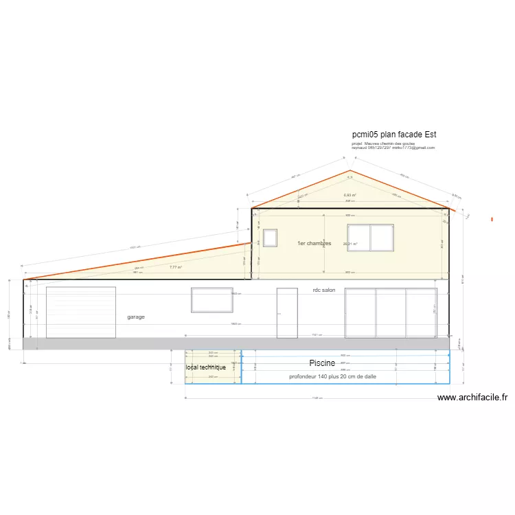 pcmi05 plan facade est. Plan de 