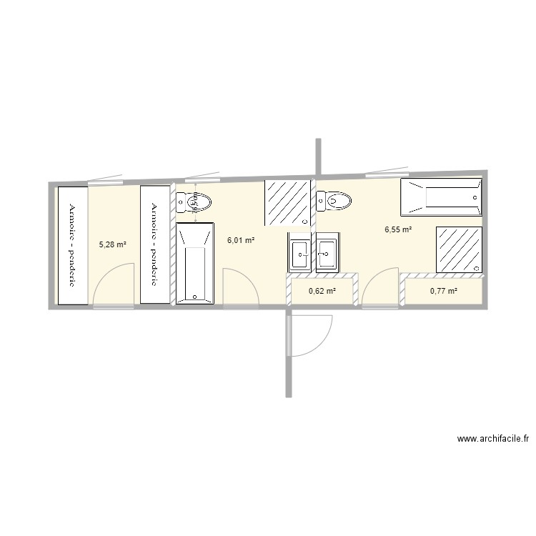 sdb enfants 3. Plan de 0 pièce et 0 m2