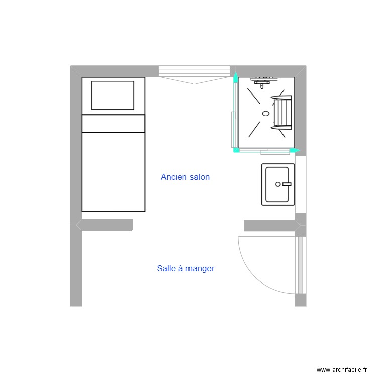 FIOR. Plan de 1 pièce et 1 m2