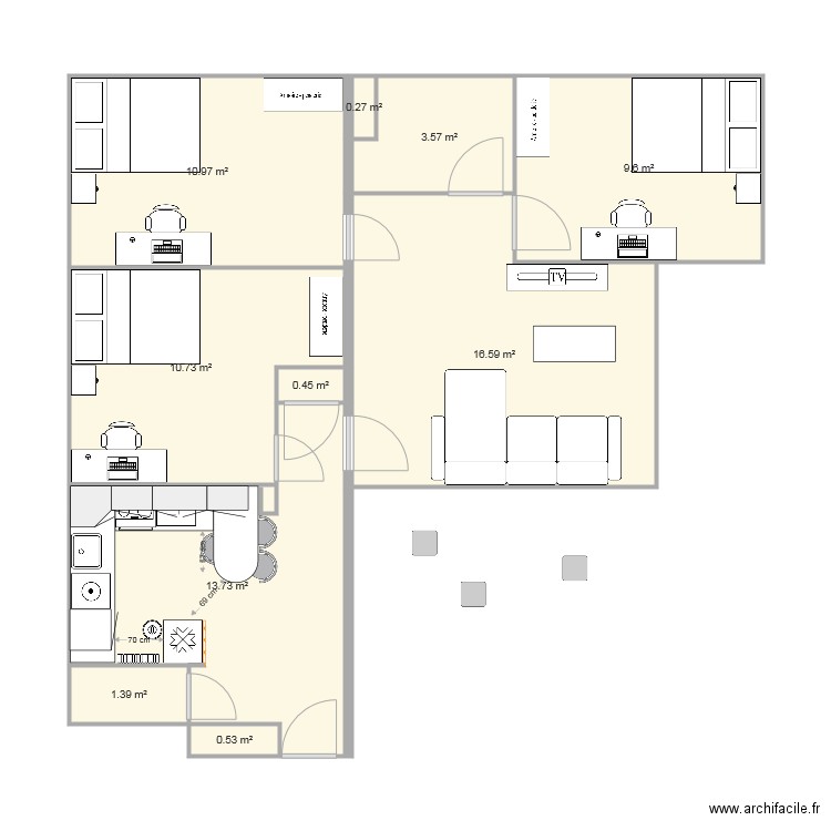 T4 Coutures Renove NRA. Plan de 0 pièce et 0 m2