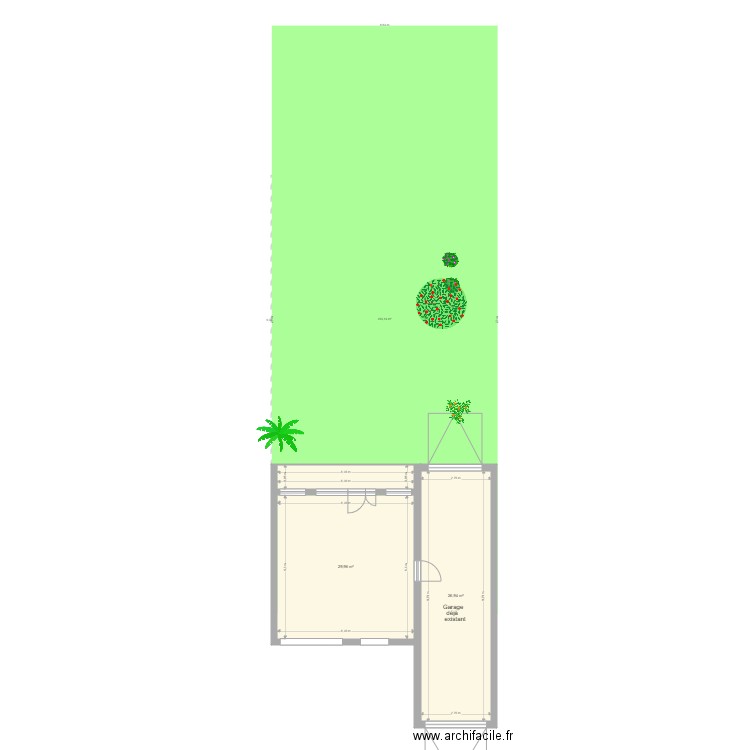 extension. Plan de 0 pièce et 0 m2