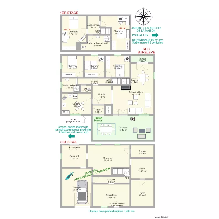 COLIN ARMAUCOURT. Plan de 