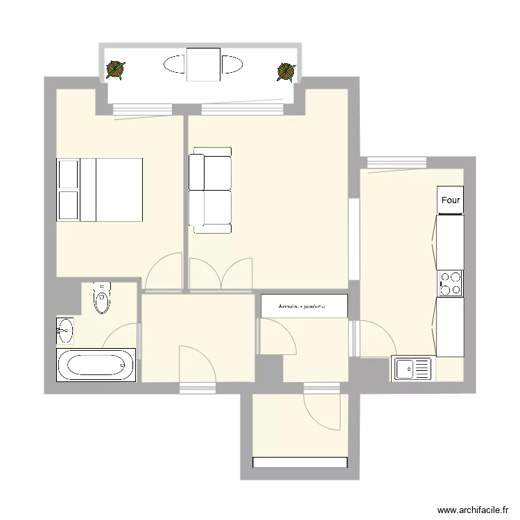 224 Fbg st Antoine 5eme &eacute;tage. Plan de 