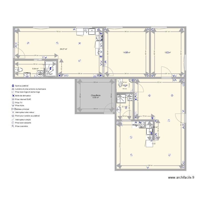 Rez Electricité. Plan de 0 pièce et 0 m2